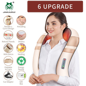 U Shape Electrical Shiatsu Body Shoulder Neck Massager Back Infrared - Etyn Online {{ product_tag Health Care }}