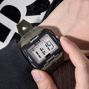 Men Sport Watch Multifunction Stopwatch Fitness Alarm Clock 5Bar Waterproof BackLight Square Digital Watches Relogio Masculino - Etyn Online