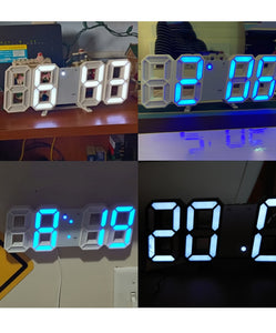 Anpro 3D Large LED Digital Wall Clock Date Time Celsius Nightlight Display - Etyn Online {{ product_tag }}