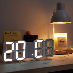 Anpro 3D Large LED Digital Wall Clock Date Time Celsius Nightlight Display - Etyn Online {{ product_tag }}