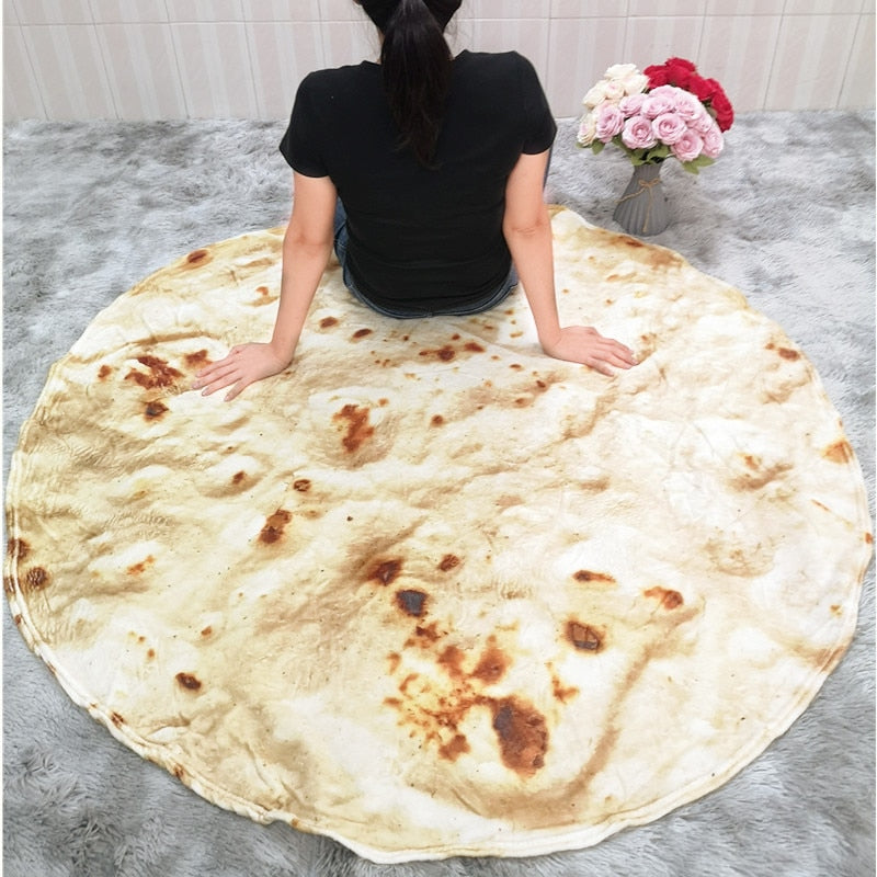 Pizza Tortilla Tortilla Blanket Pita Soft Blanket For Bed - Etyn Online {{ product_tag Home Improvement }}