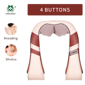U Shape Electrical Shiatsu Body Shoulder Neck Massager Back Infrared - Etyn Online {{ product_tag Health Care }}