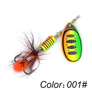 Hard Spoon Bass Lures Metal Fishing Lure With Feather Treble Hooks For Pike Fishing - Etyn Online {{ product_tag }}