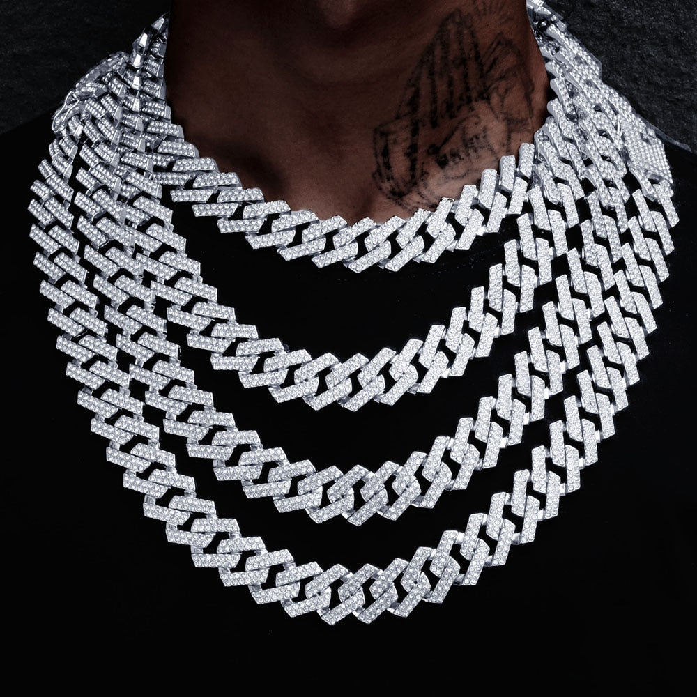 20MM Men's Bling Rapper Rock Miami Curb Cuban Iced Out Necklace Hip Hop Chain - Etyn Online {{ product_tag Necklaces }}