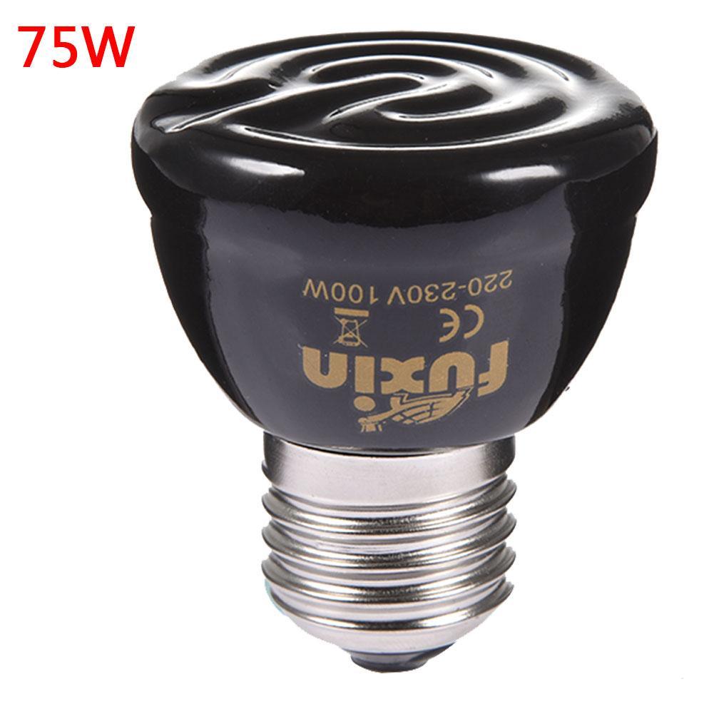 Hot 25W 50W 75W 100W E27 Pet Heating Lamp Black Infrared Ceramic Emitter Heat Light Bulb Pet Brooder Reptile Lamp 220-230V - Etyn Online {{ product_tag }}