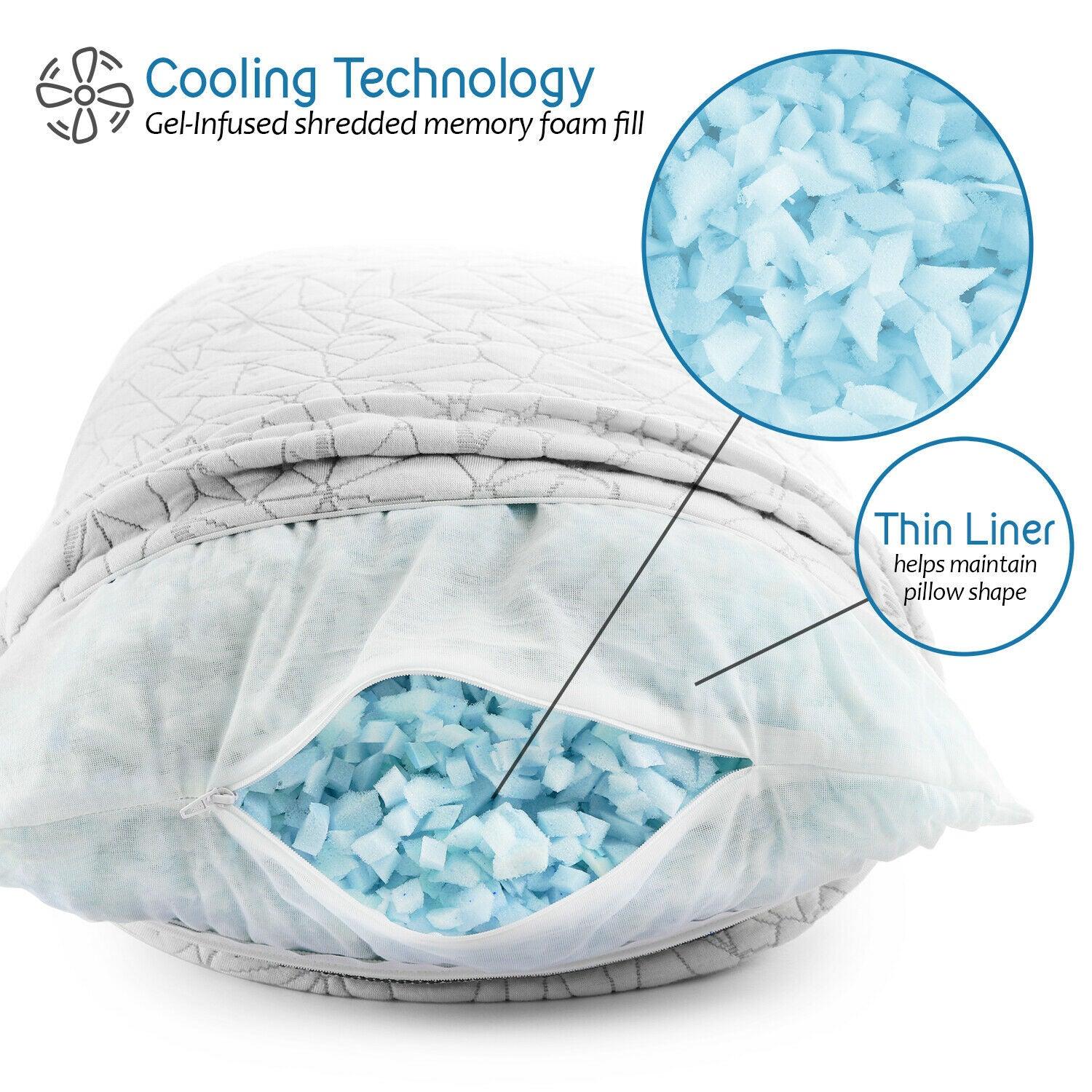 Memory Foam Cool Gel Pillow Ultra Luxurious Pillow or Body Pillow - Etyn Online {{ product_tag Sheets }}