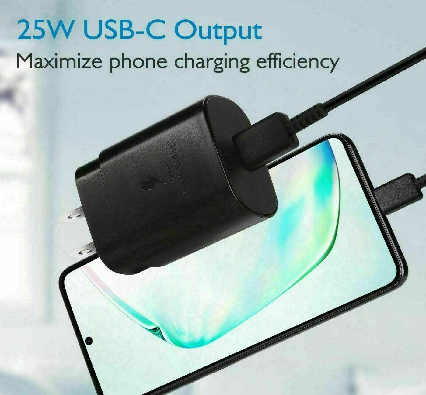 25W Type USB-C Super Fast Wall Charger+3/6/10FT Cable For Samsung Galaxy S20 S21 - Etyn Online {{ product_tag }}
