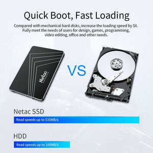 Netac 128GB SSD 2.5'' SATA III 6 Gb/s Internal Solid State Drive 500MB/s PC/MAC - Etyn Online {{ product_tag }}
