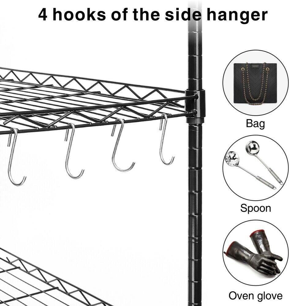 5 Layer Tier Metal Wire Shelving Storage Rack Unit Shelves for Kitchen Garage - Etyn Online {{ product_tag }}