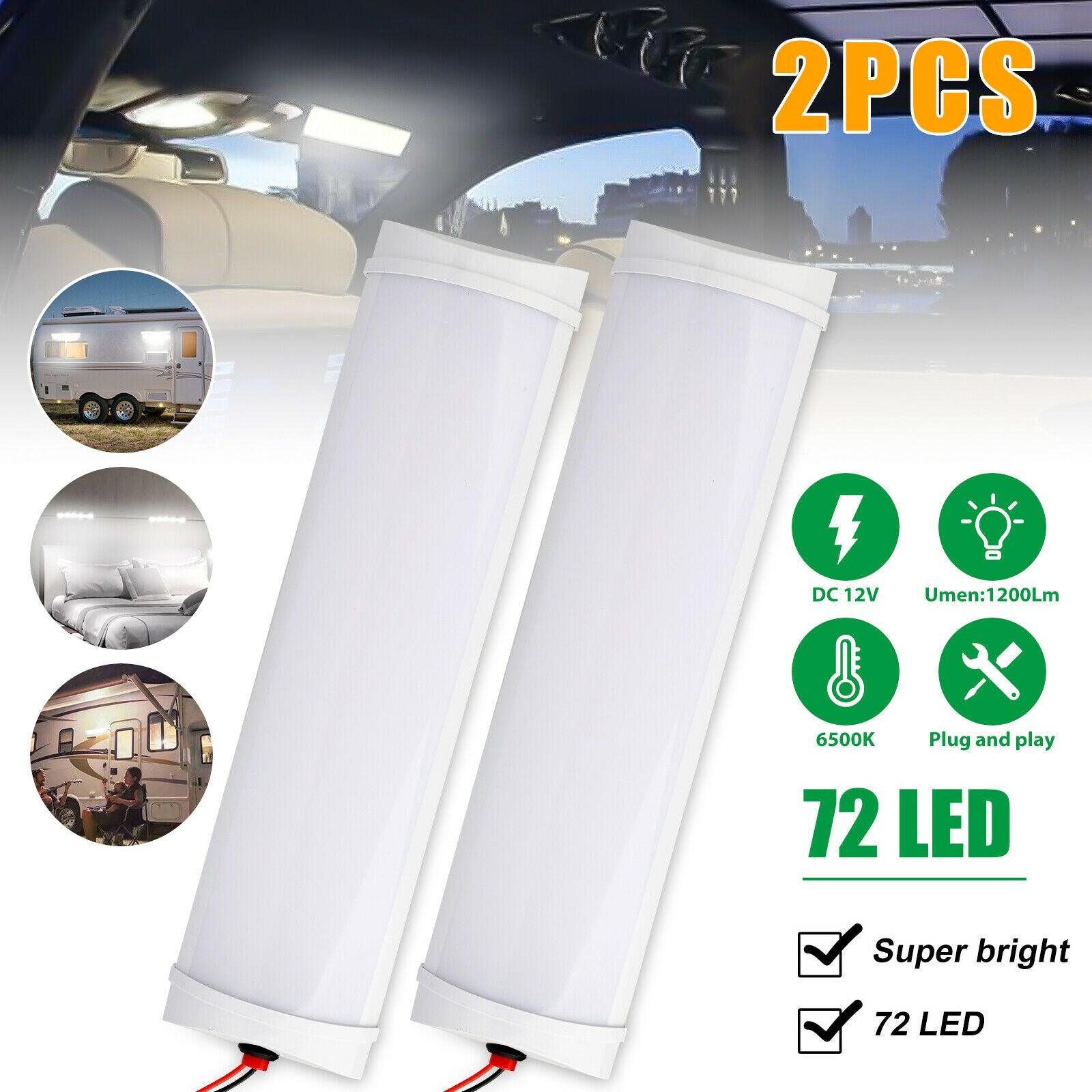 2X 12V LED Car Interior Roof Light Ceiling Dome Lamp For RV Camper Trailer Truck - Etyn Online {{ product_tag }}