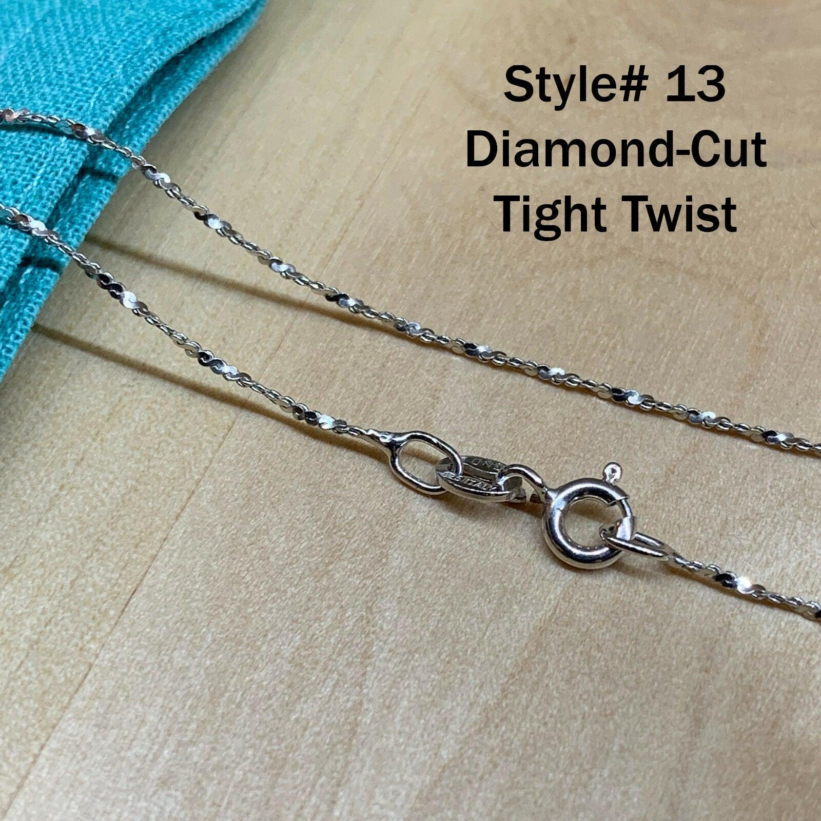 Real SILVER Unique Jewelry SOLID 925 Sterling Silver Chain Necklace Made Italy - Etyn Online {{ product_tag }}