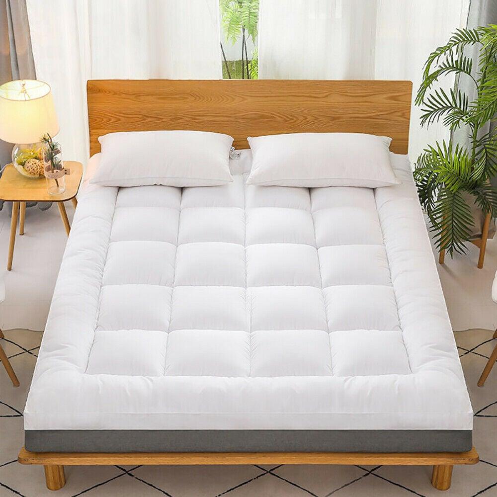 Pillow Top Mattress Pad Cover Bed Topper Protector Soft Hypoallergenic 4 Sizes - Etyn Online {{ product_tag }}