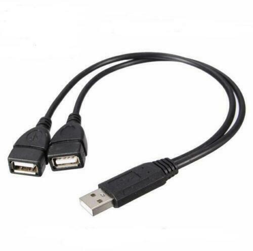 USB 2.0 A Male To 2 Dual USB Female Jack Y Splitter Hub Power Cord Adapter Cable - Etyn Online {{ product_tag }}