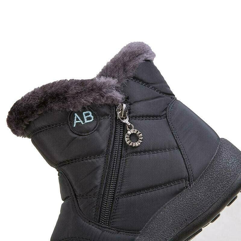 Waterproof Winter Women Shoes Snow Boots Fur-lined Slip On Warm Ankle Size US - Etyn Online {{ product_tag }}