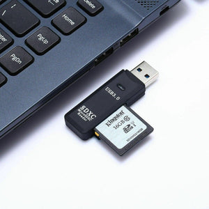 USB 3.0 2 in 1 High Speed Memory Card Reader Adapter for Micro SD SDXC TF T-Flash - Etyn Online {{ product_tag }}