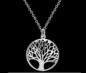 925 Sterling Silver Tree Life Pendant And Chain Necklace - Etyn Online {{ product_tag }}